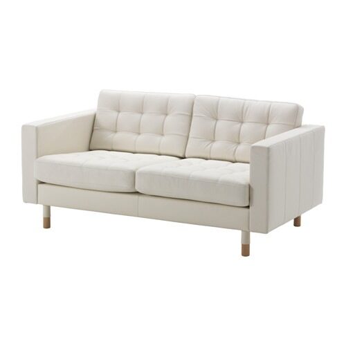 Ellie 2 Seater Sofa White Leather For, White Leather 2 Seater Sofa Bed